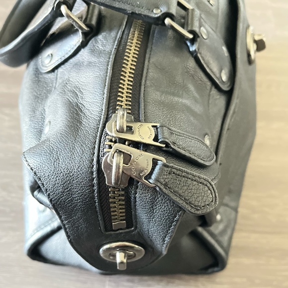 EUC!!! Coach Rhyder 1941 Collection Black Pebbled Leather Satchel Handbag - Picture 9 of 14